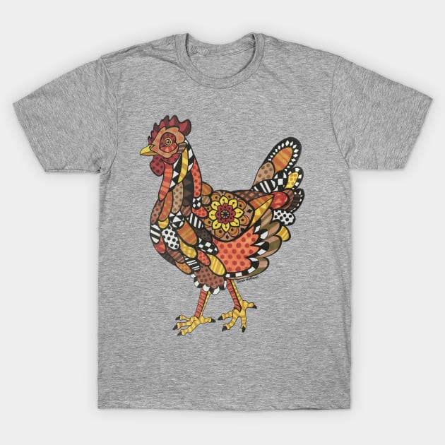 Patchwork Chicken T-Shirt by Snuggiepug